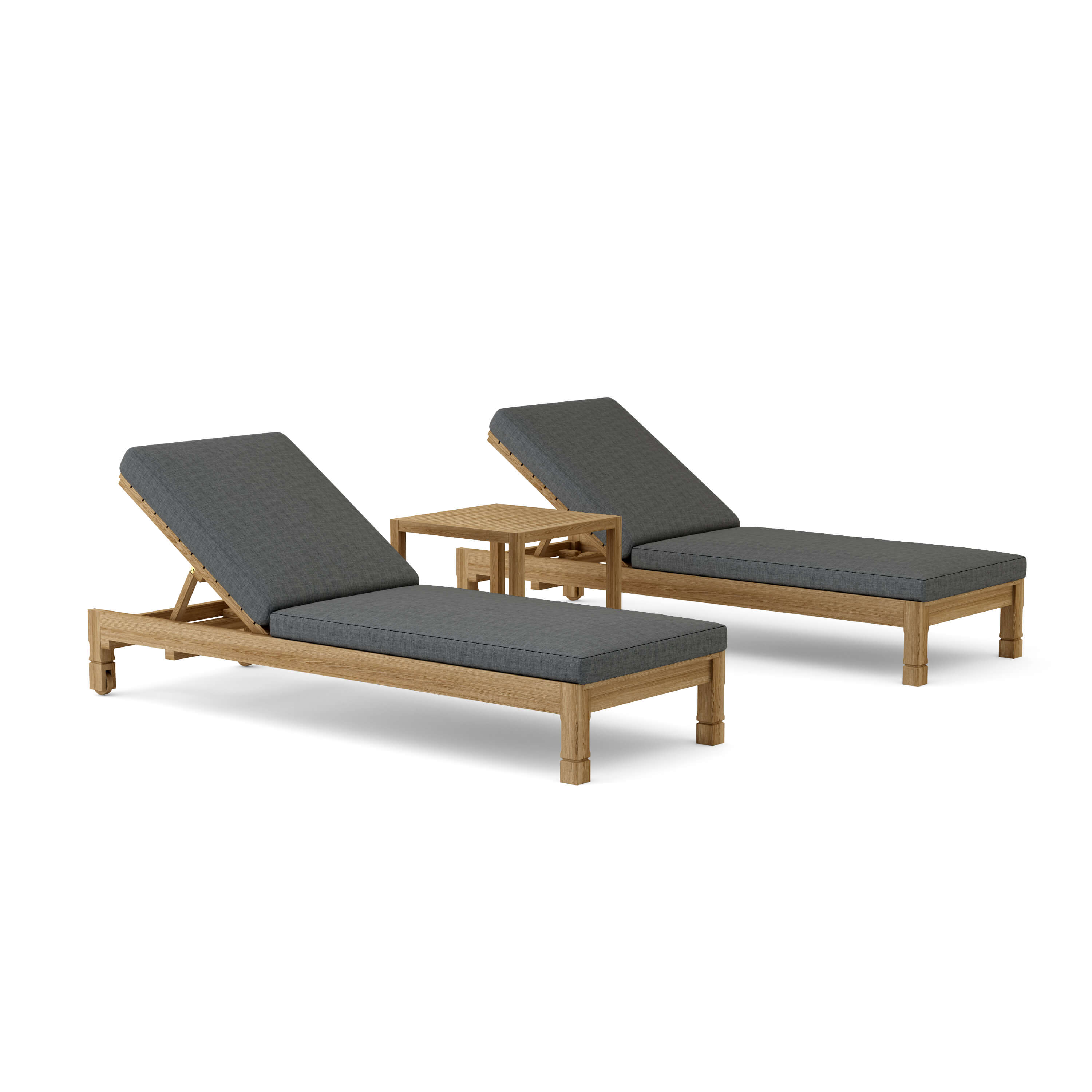 SouthBay Sun Lounger Set (SET-276) - A-Grade Teak Solid Wood by Anderson Teak