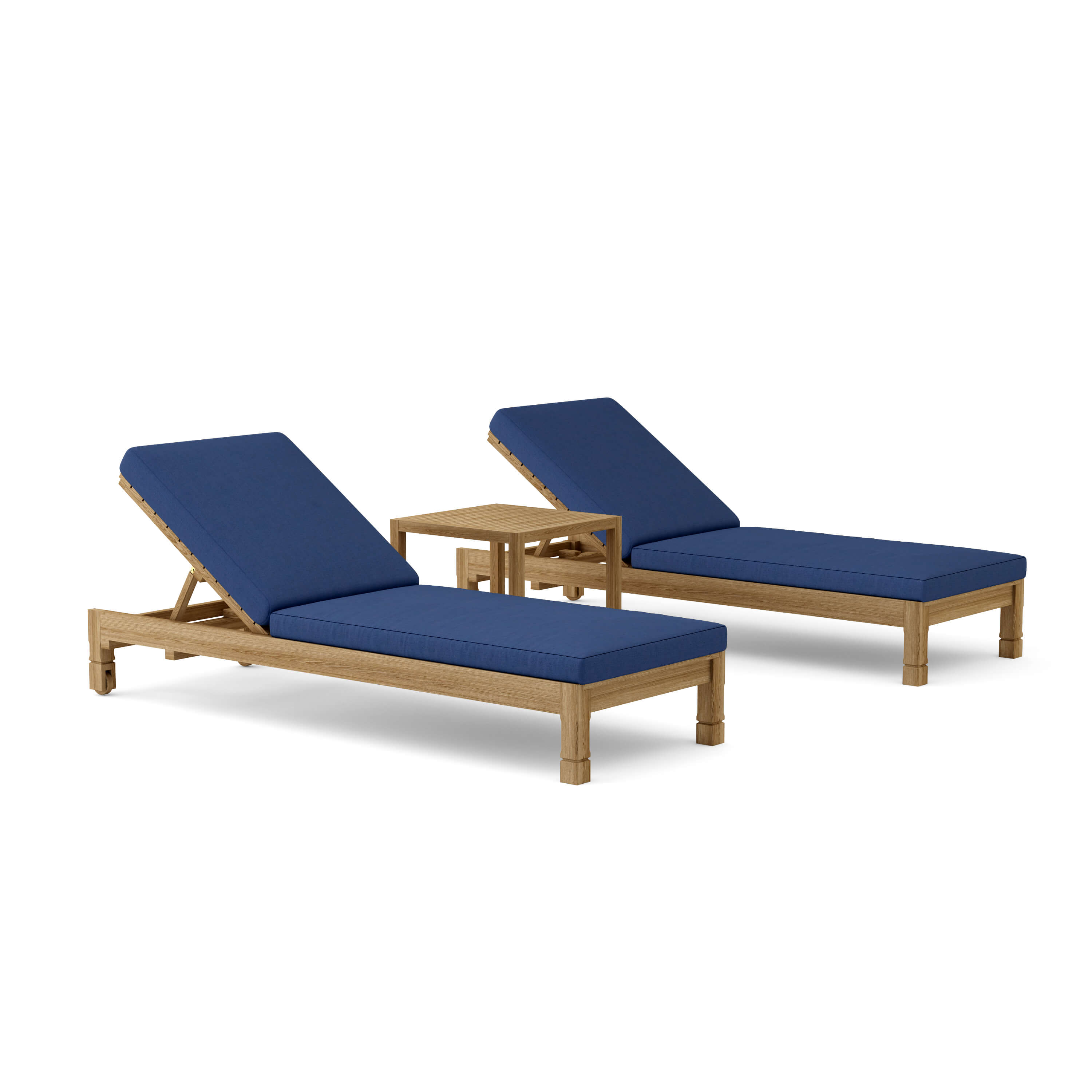 SouthBay Sun Lounger Set (SET-276) - A-Grade Teak Solid Wood by Anderson Teak