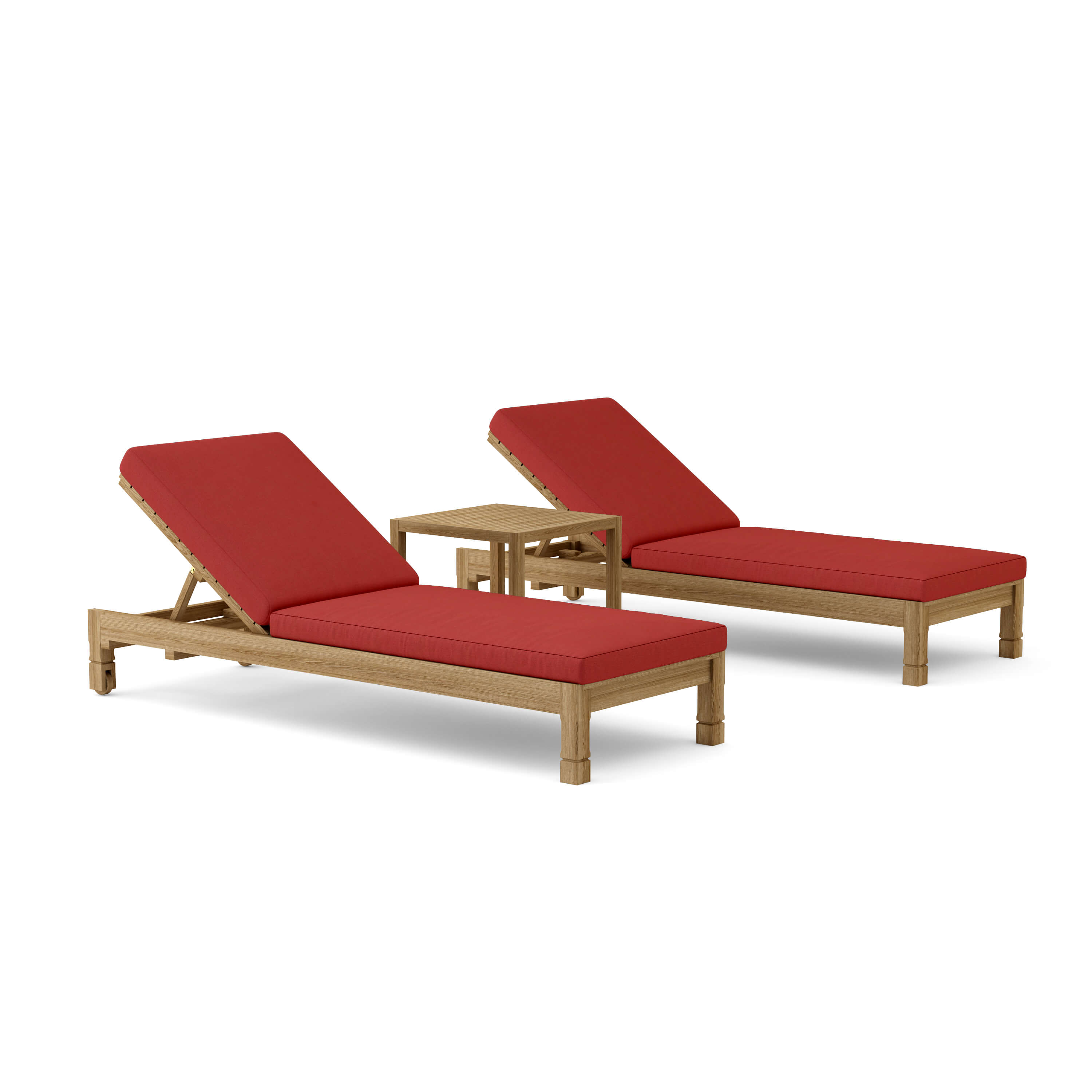 SouthBay Sun Lounger Set (SET-276) - A-Grade Teak Solid Wood by Anderson Teak