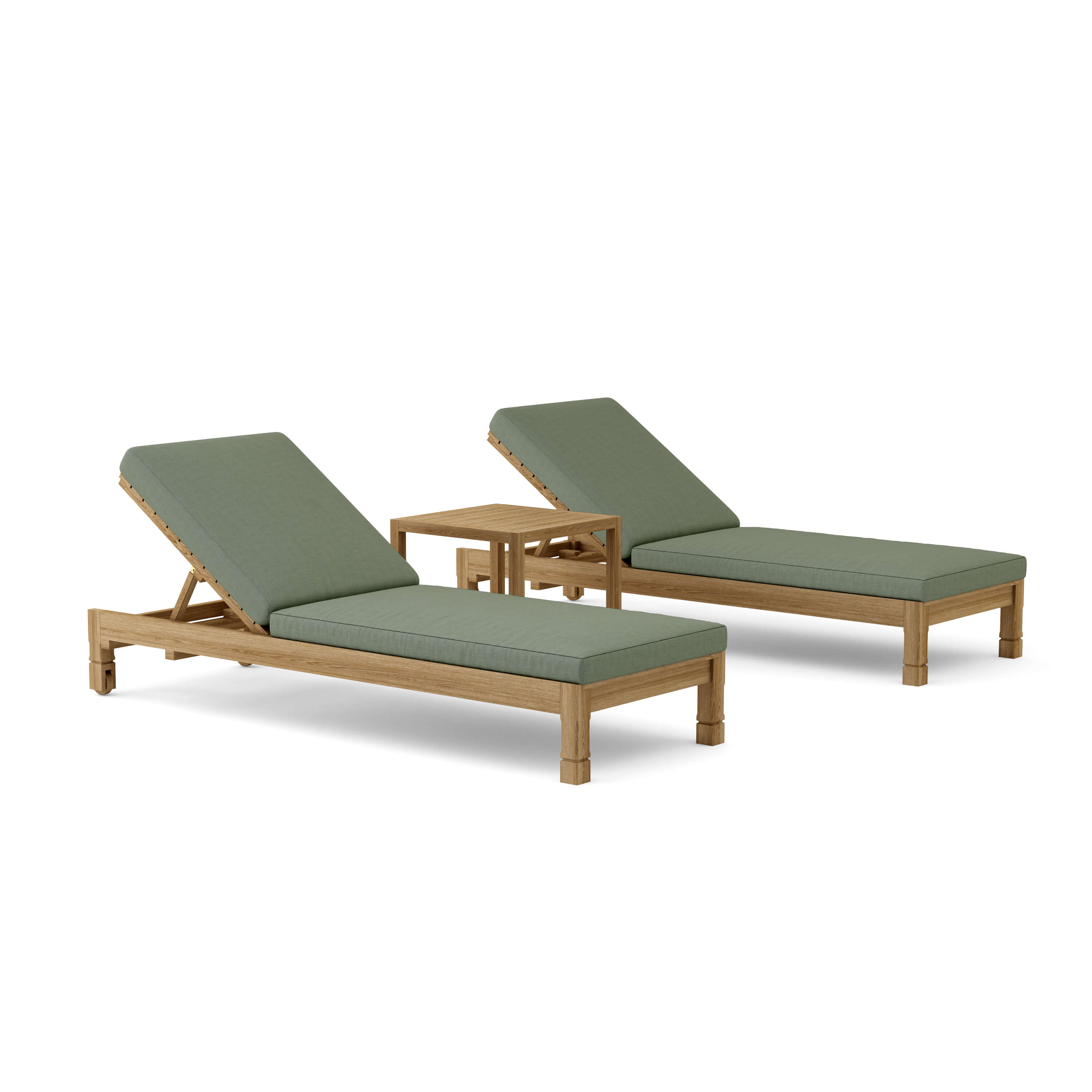 SouthBay Sun Lounger Set (SET-276) - A-Grade Teak Solid Wood by Anderson Teak