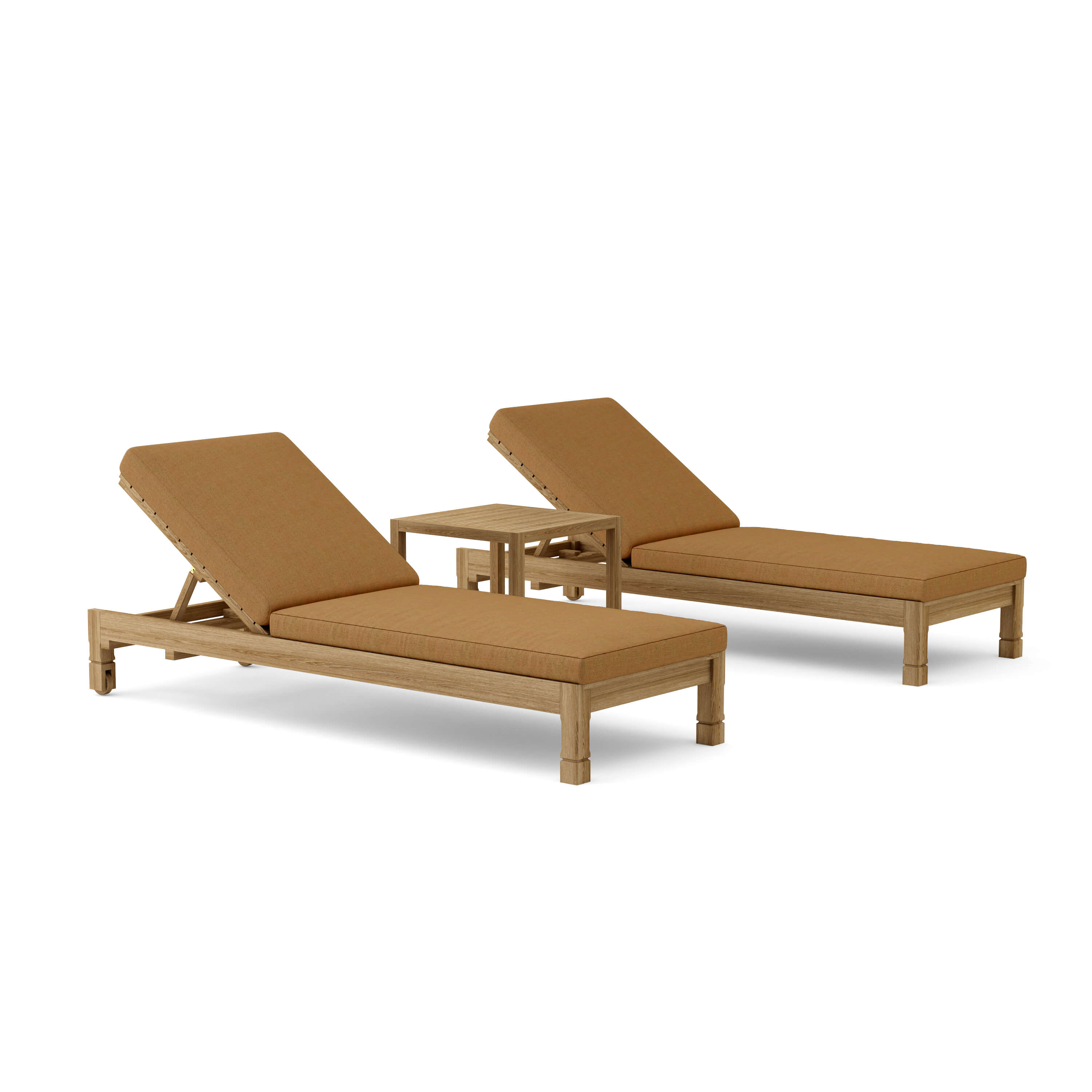 SouthBay Sun Lounger Set (SET-276) - A-Grade Teak Solid Wood by Anderson Teak