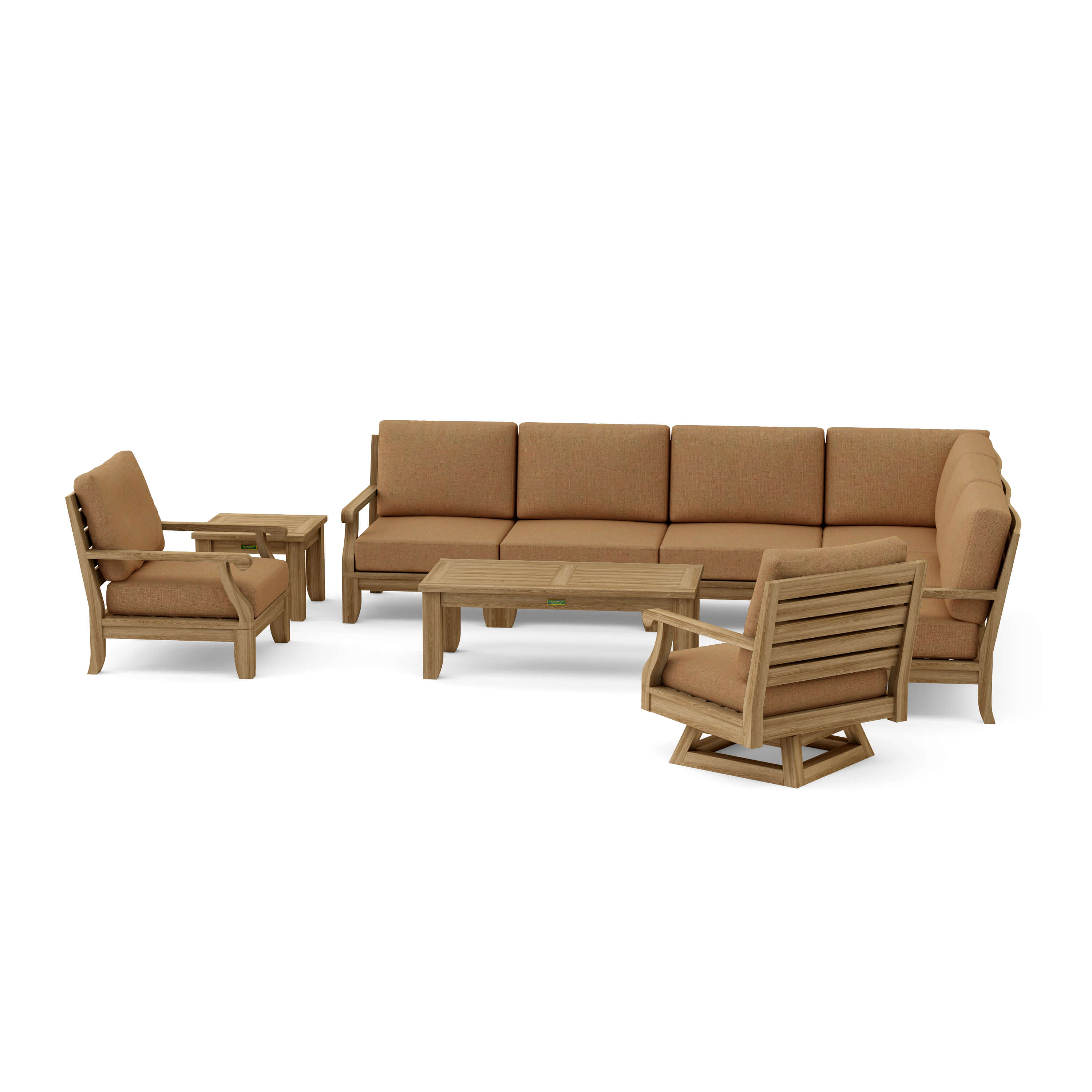 Riviera Modular Deep Seating Set (SET-98) - A-Grade Teak Solid Wood by Anderson Teak