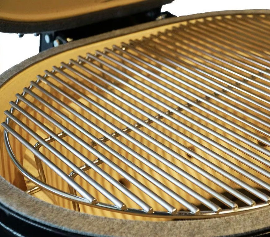 Primo Oval XL 400 All-In-One Ceramic Kamado Grill with Cradle & Side Shelves