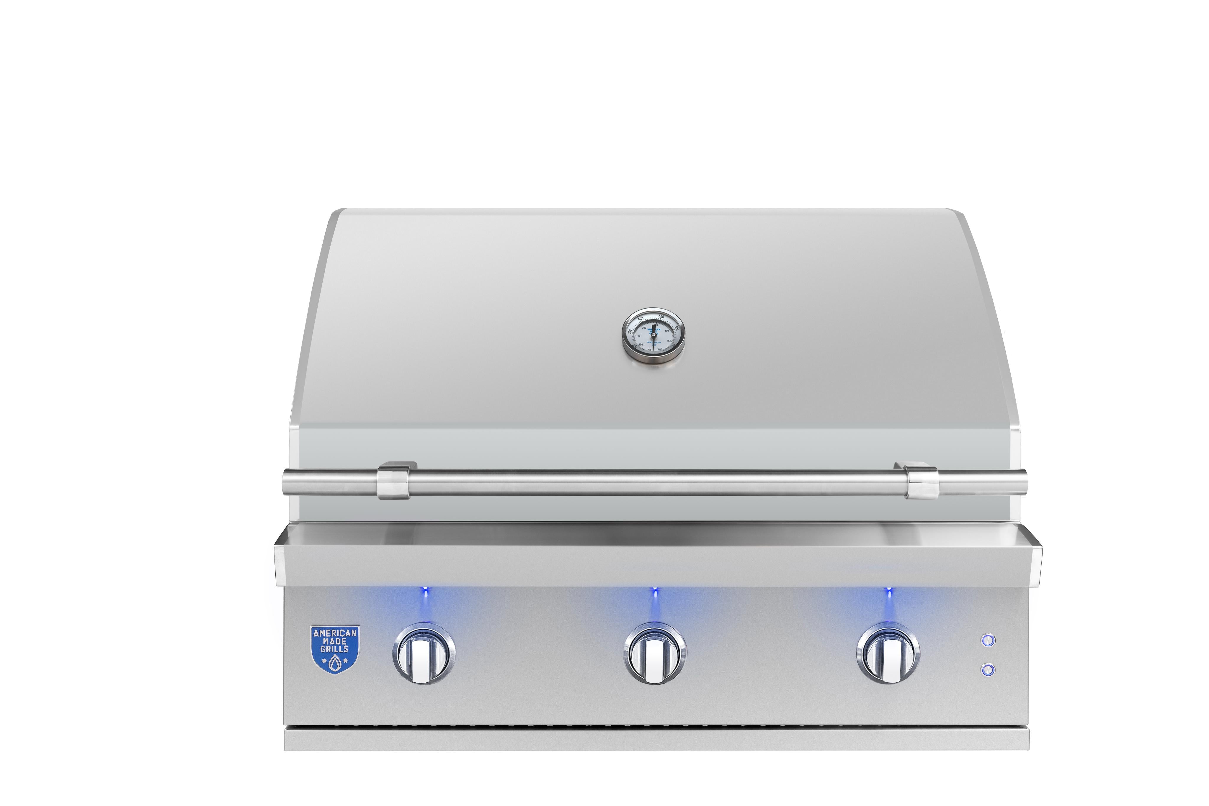 American Made Grills – Atlas 36″ Built-In Outdoor Grill with Briquette Trays – Stainless Steel