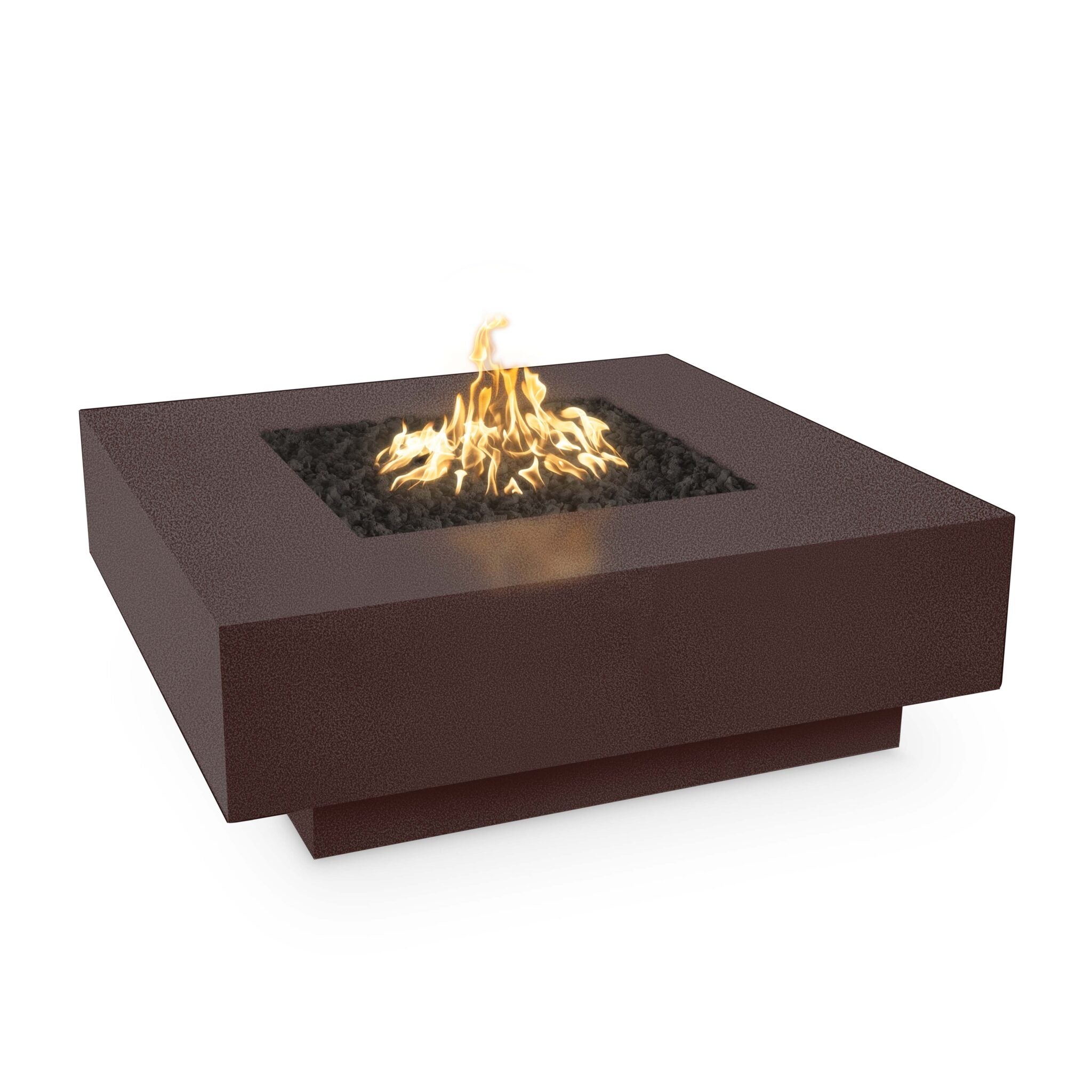 Cabo Square Outdoor Fire Pit Table – Copper Vein Powder-Coated Metal – Liquid Propane by The Outdoor Supply