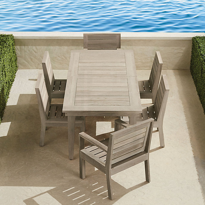 Marenté 7-Piece Extendable Dining Set in Weathered Teak