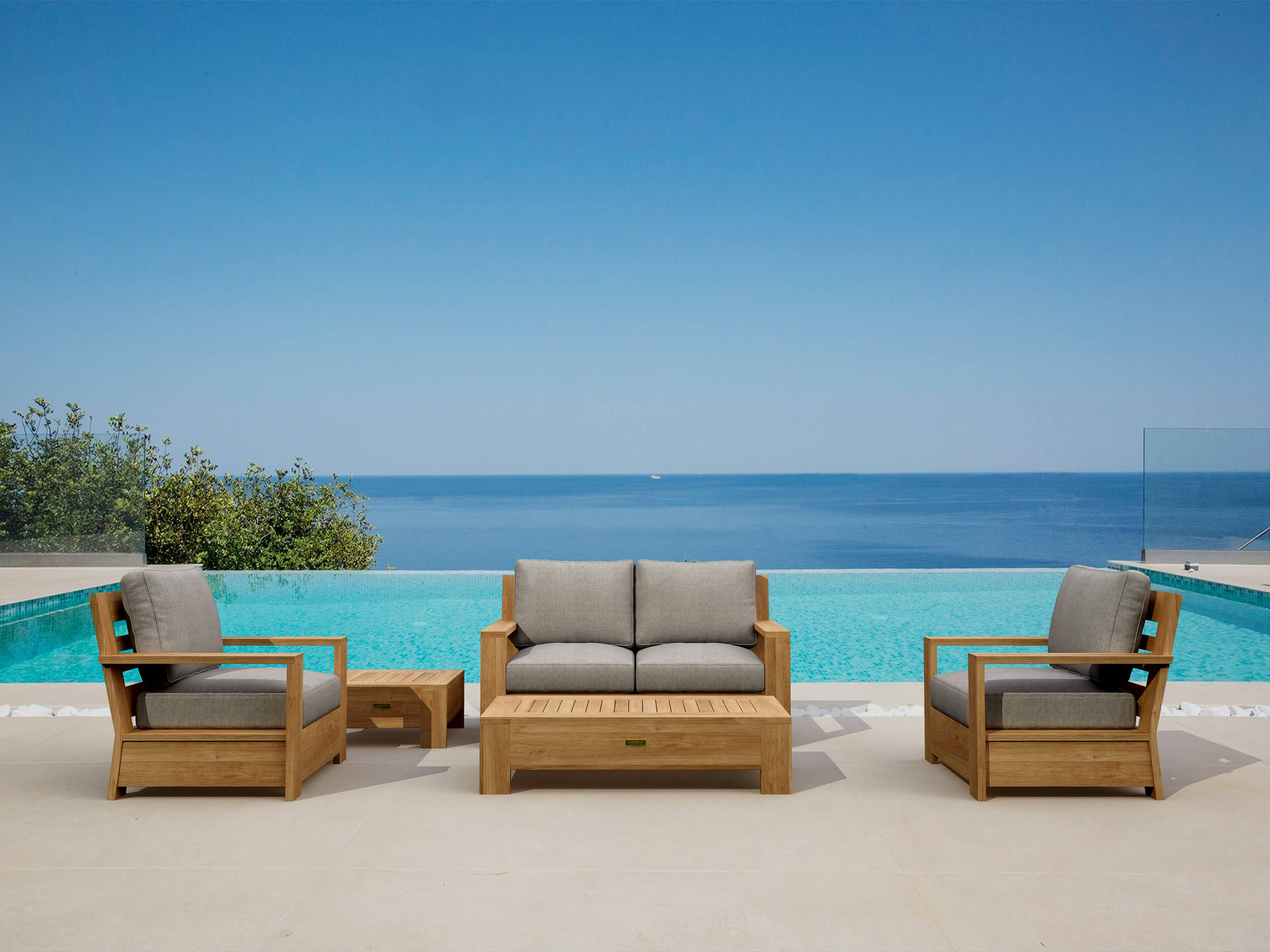 Madera Deep Seating Set (SET-522) – A-Grade Teak Solid Wood by Anderson Teak