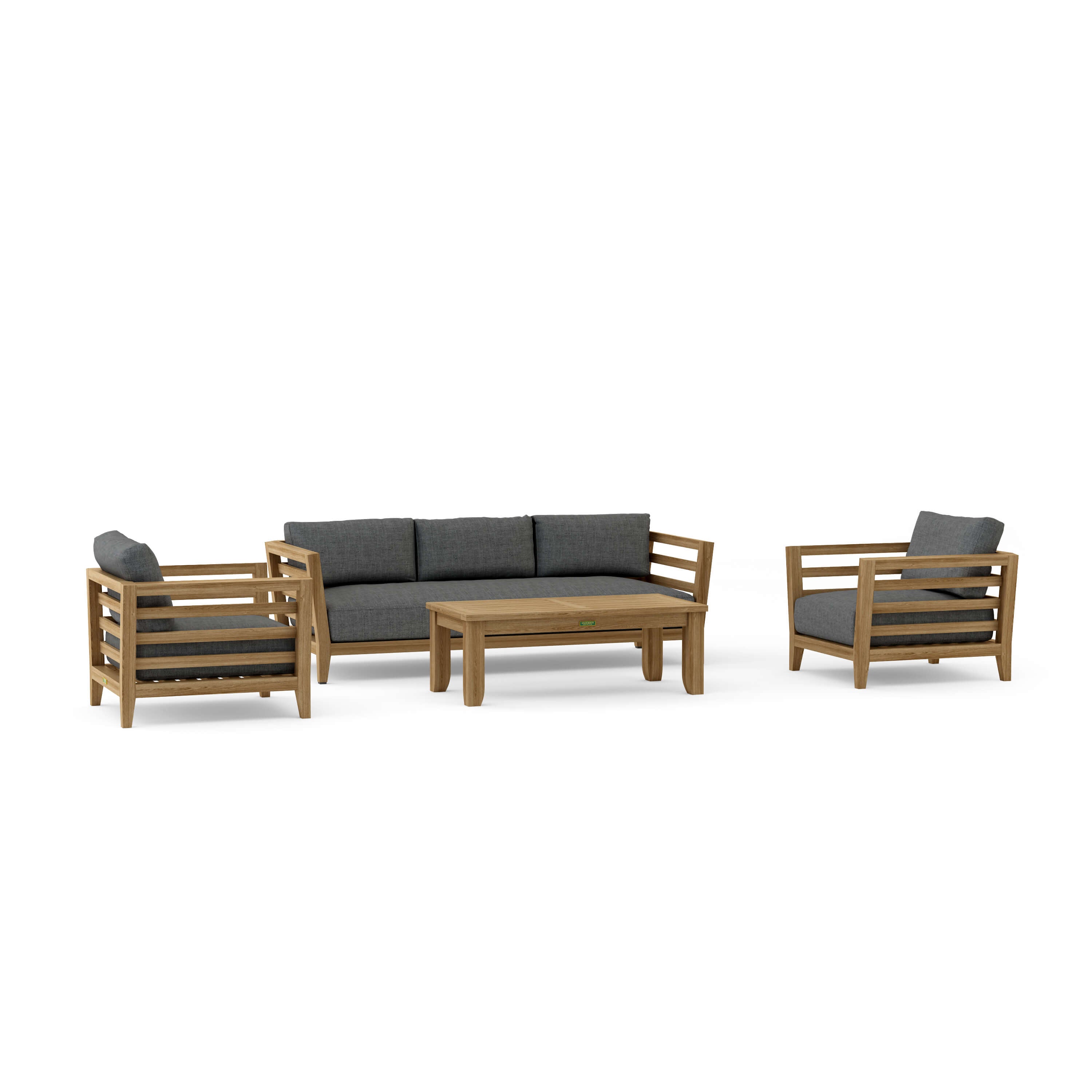 Cordoba 4 Piece Deep Seating Set (SET 160) – A Grade Teak Solid Wood Outdoor Lounge by Anderson Teak