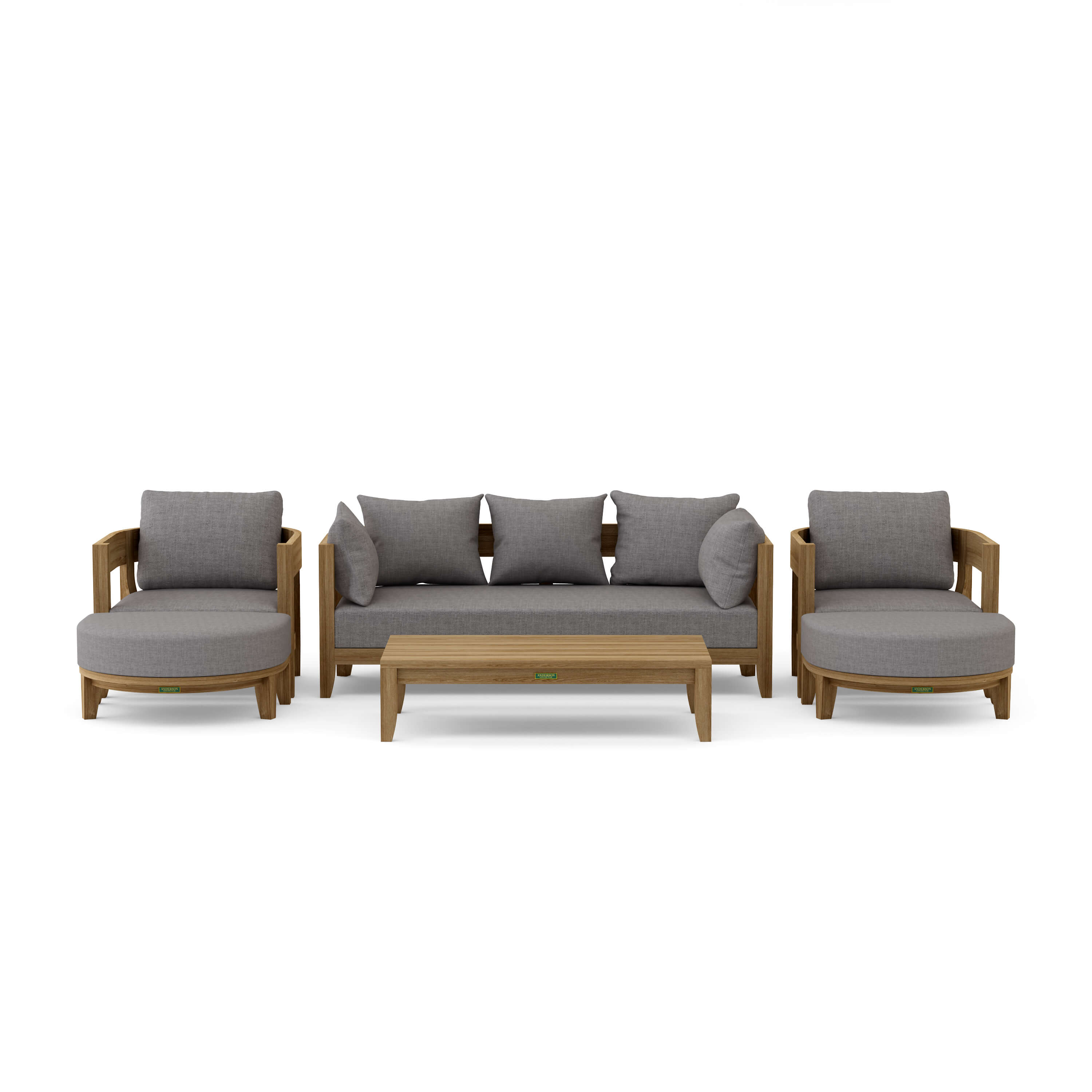 Cordoba 6 Piece Coronado Deep Seating Set (SET 171) – A Grade Teak Solid Wood Outdoor Lounge by Anderson Teak