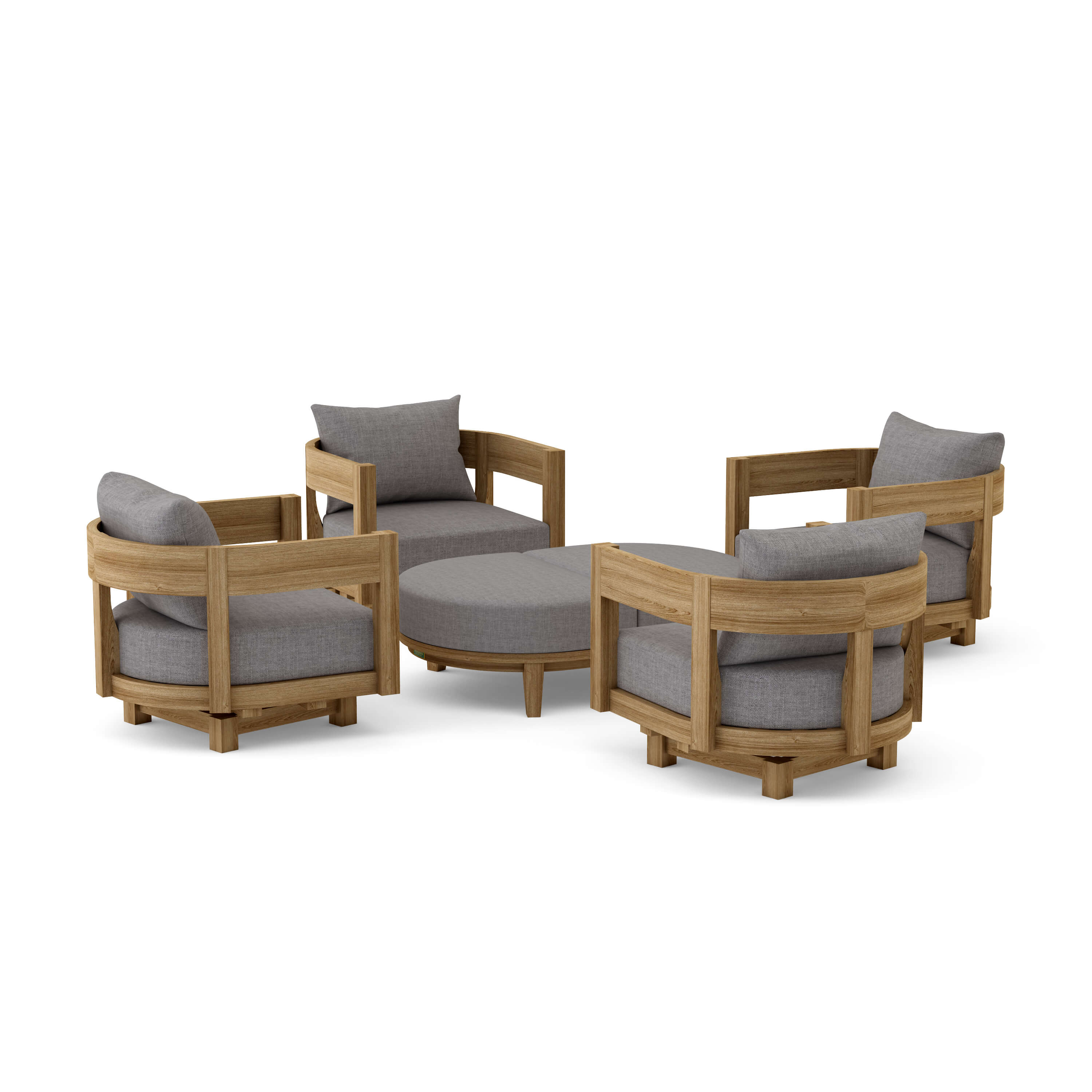 Coronado 6 Piece Deep Seating Set (SET 174) – A Grade Teak Solid Wood Outdoor Lounge by Anderson Teak