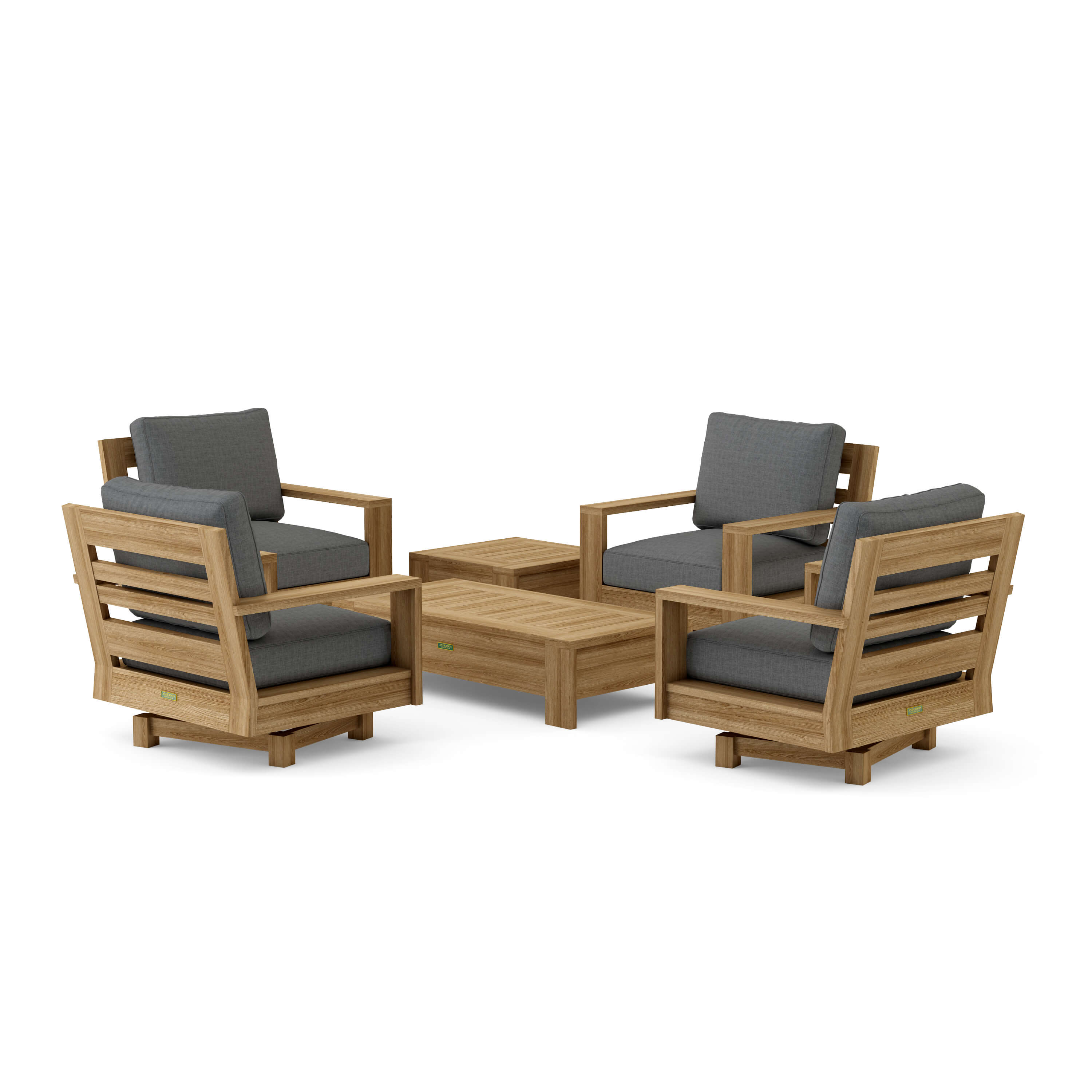 Madera Deep Seating Set (SET-523) – A-Grade Teak Solid Wood by Anderson Teak
