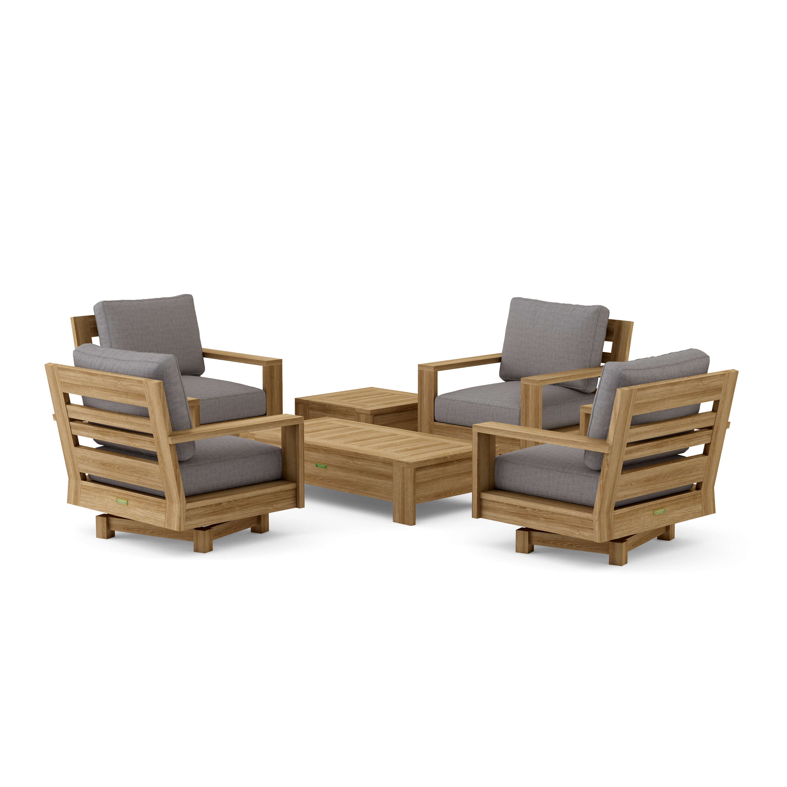Madera Deep Seating Set (SET-523) – A-Grade Teak Solid Wood by Anderson Teak