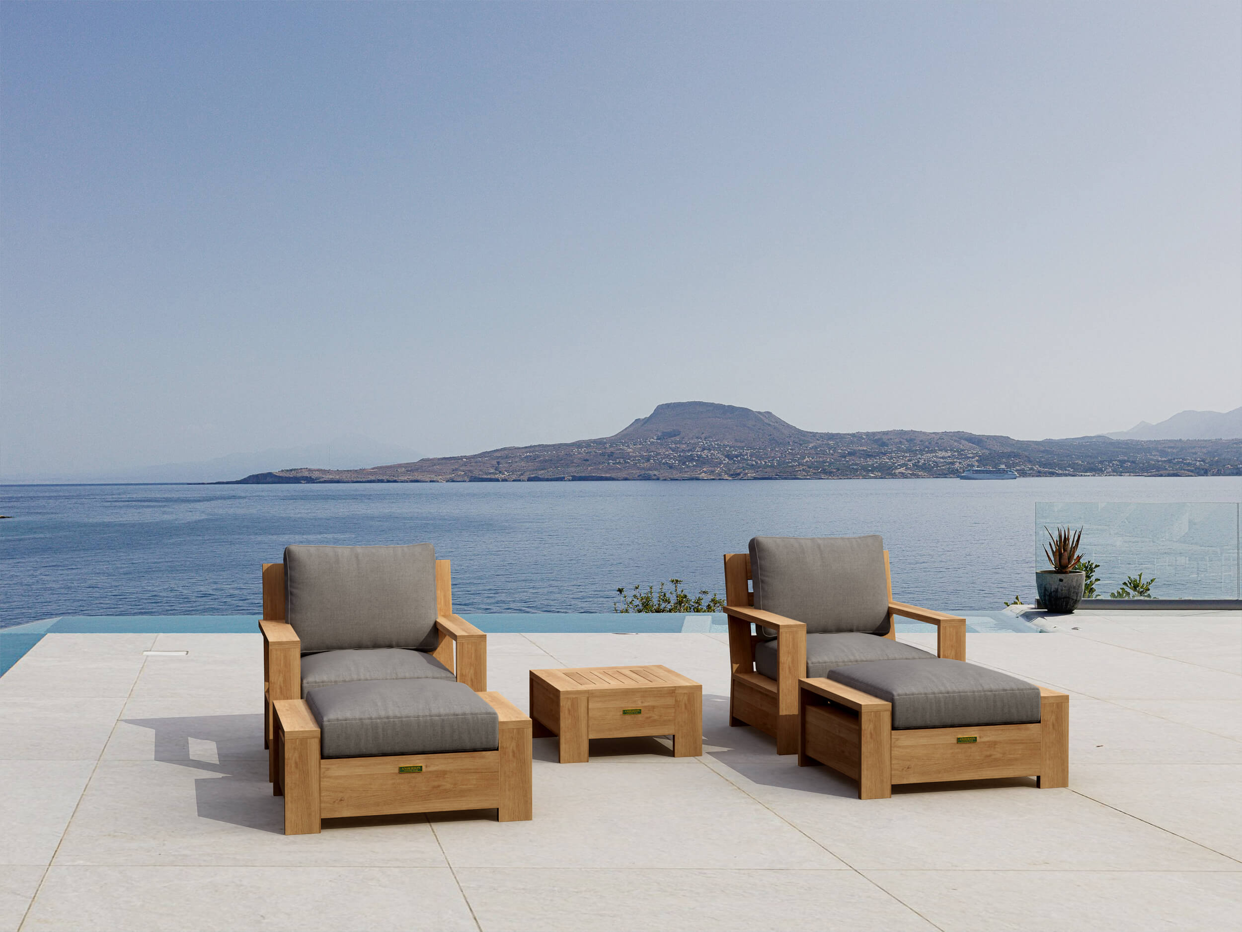 Madera Deep Seating Set (SET-524) – A-Grade Teak Solid Wood by Anderson Teak