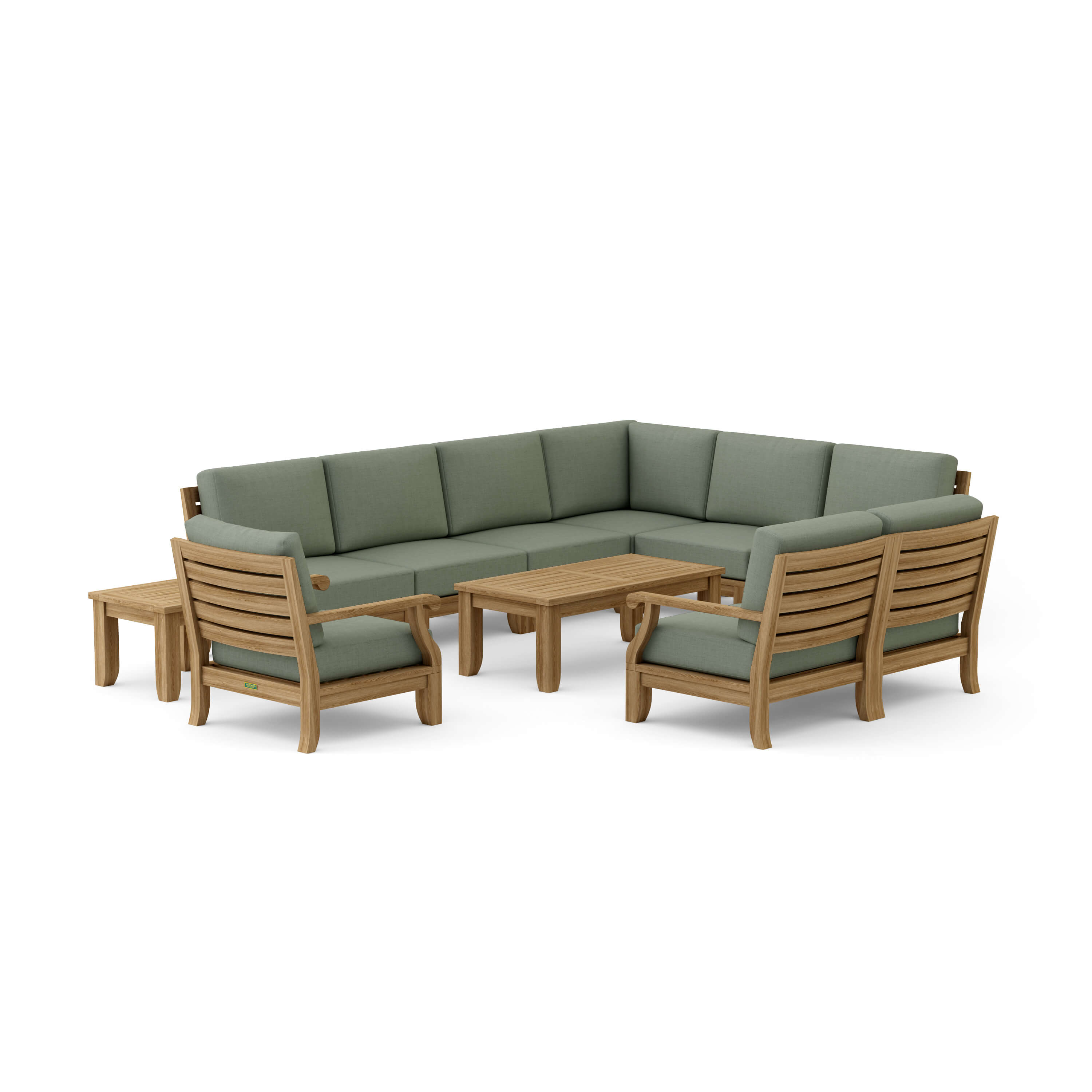 Riviera Modular Deep Seating Set (SET-98B) - A-Grade Teak Solid Wood by Anderson Teak