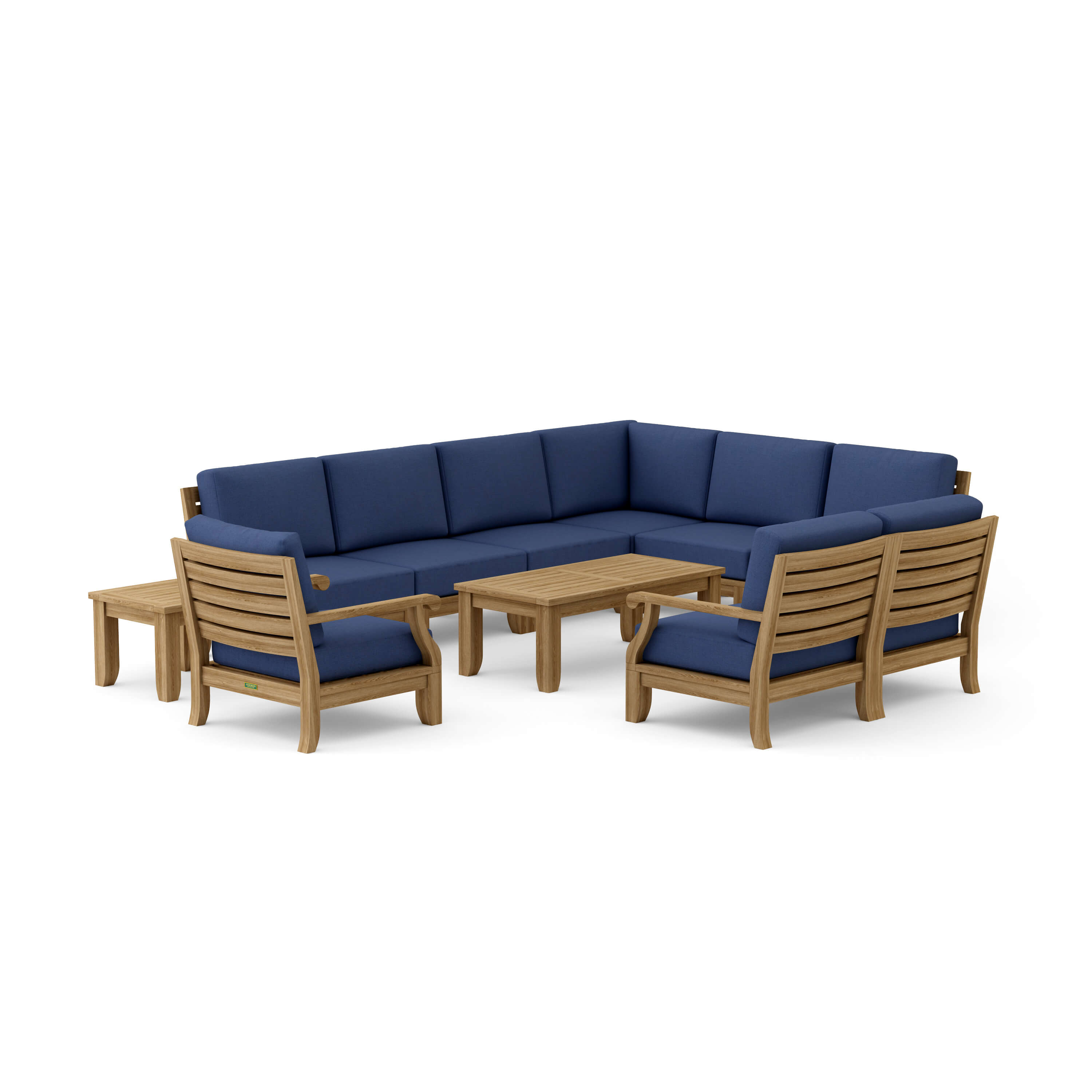 Riviera Modular Deep Seating Set (SET-98B) - A-Grade Teak Solid Wood by Anderson Teak