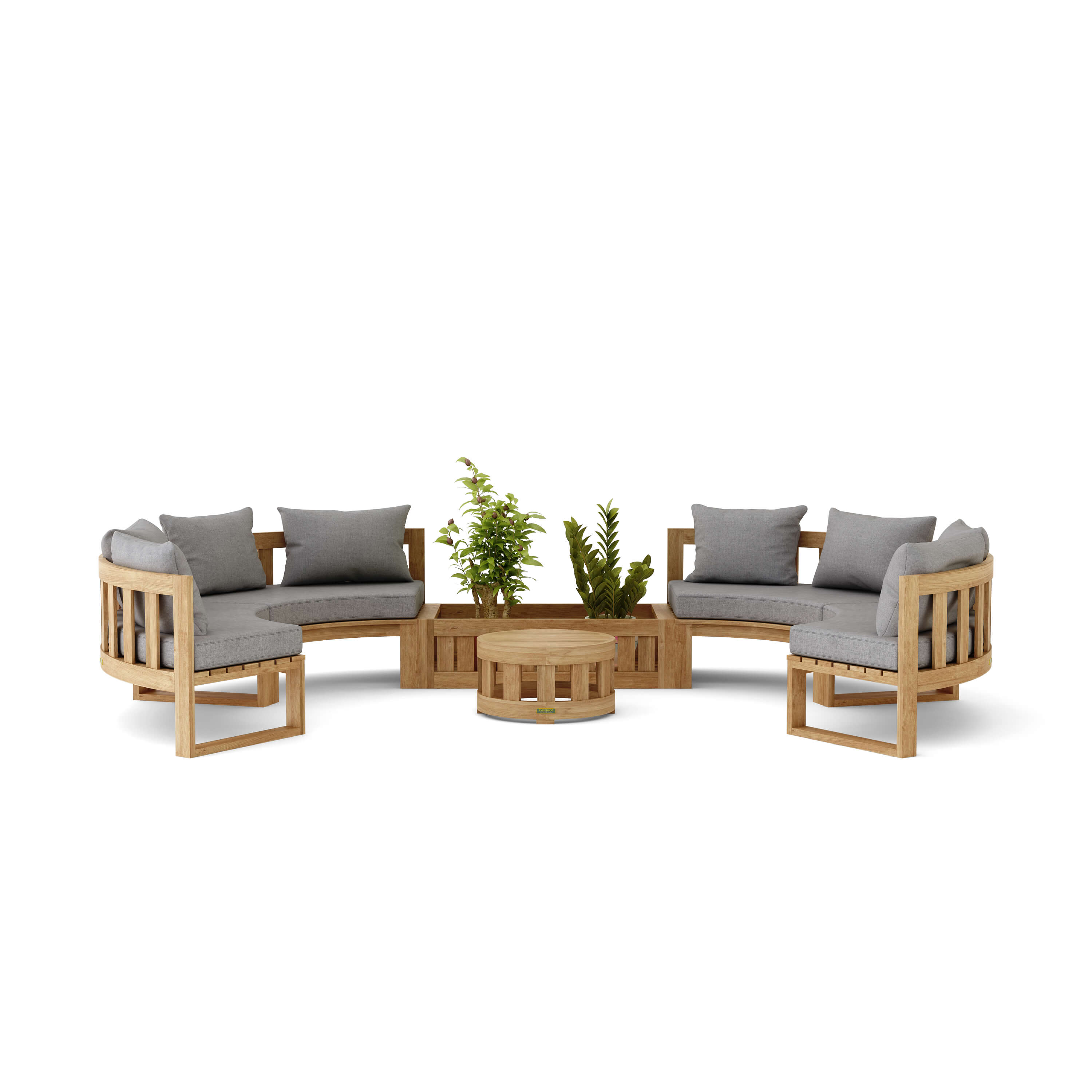 Circular Modular Deep Seating Set (SET-809) – A-Grade Teak Solid Wood by Anderson Teak